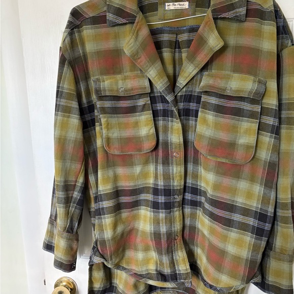 We The Free Izzy Flannel Cargo Plaid Button-Down Shirt/ Jacket/Shacket - Picture 2 of 9